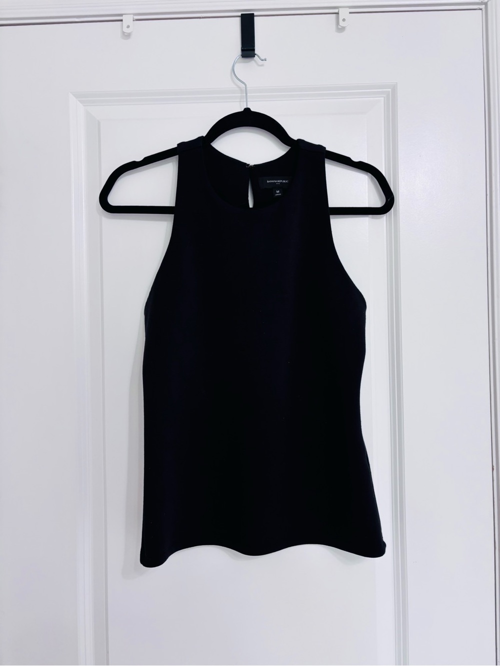 Banana Republic Black Sleeveless High-Neck Tank